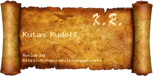Kutas Rudolf névjegykártya